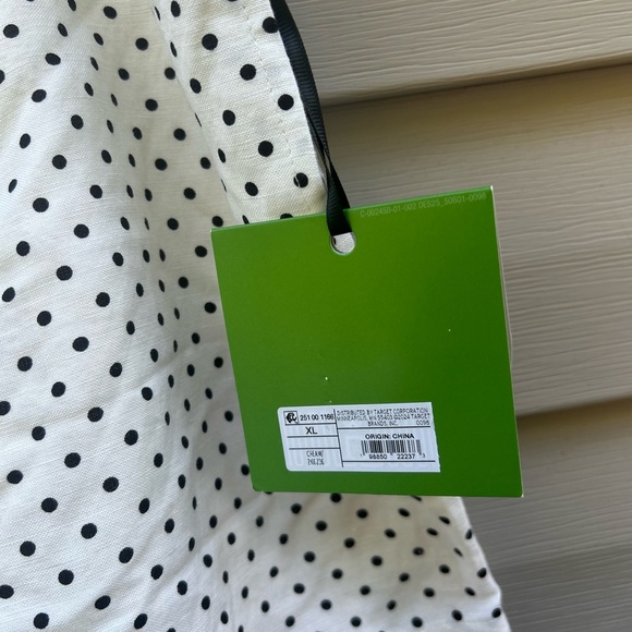 NWT Womens Mini Polka Dot Linen Flared High Rise Shorts kate spade Target XL - Picture 2 of 9